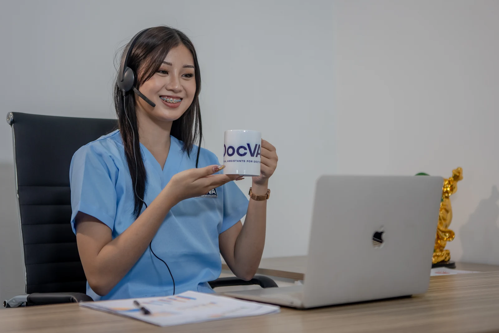 DocVA medical virtual assistant team collaborating